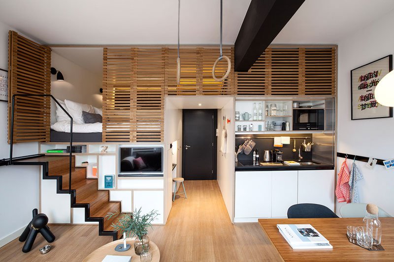 Inmobiliaria1_'s tweet photo. decoracion2: Diseñan un loft en un hotel pensado para largas estancias https://t.co/GZ4JDvctly https://t.co/SCJSnWjBdd