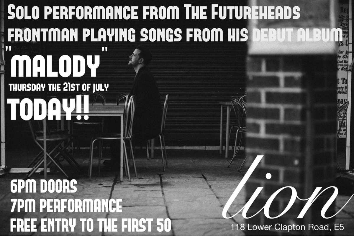 TheBarryHyde's tweet photo. I’ll be down at @lioncoffeerec, London tonight performing an intimate set from my album ‘Malody’. Doors open at 6pm https://t.co/rJEFb7TXq3