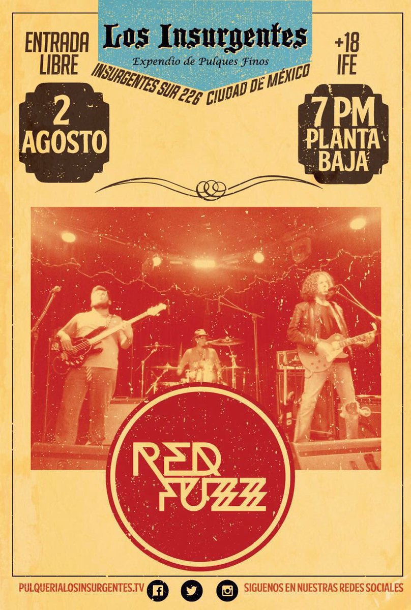 Ya listos para el próximo 2 de agosto?! En <a href="/Pulqueria/">Pulquerías CDMX</a> insurgentes sur 226 a las 7 pm! Llevaremos merch y nuestro EP!