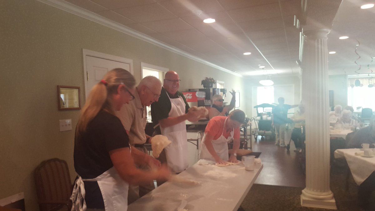 Throwing dough! <a href="/SL_ForestRidge/">Senior Living FR</a>