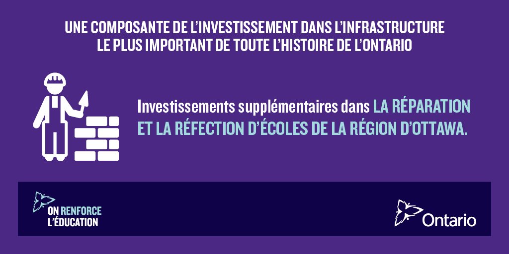 L’Ontario fait un investissement de 1,1 milliard de $ pour améliorer les bâtiments scolaires news.ontario.ca/m/40904