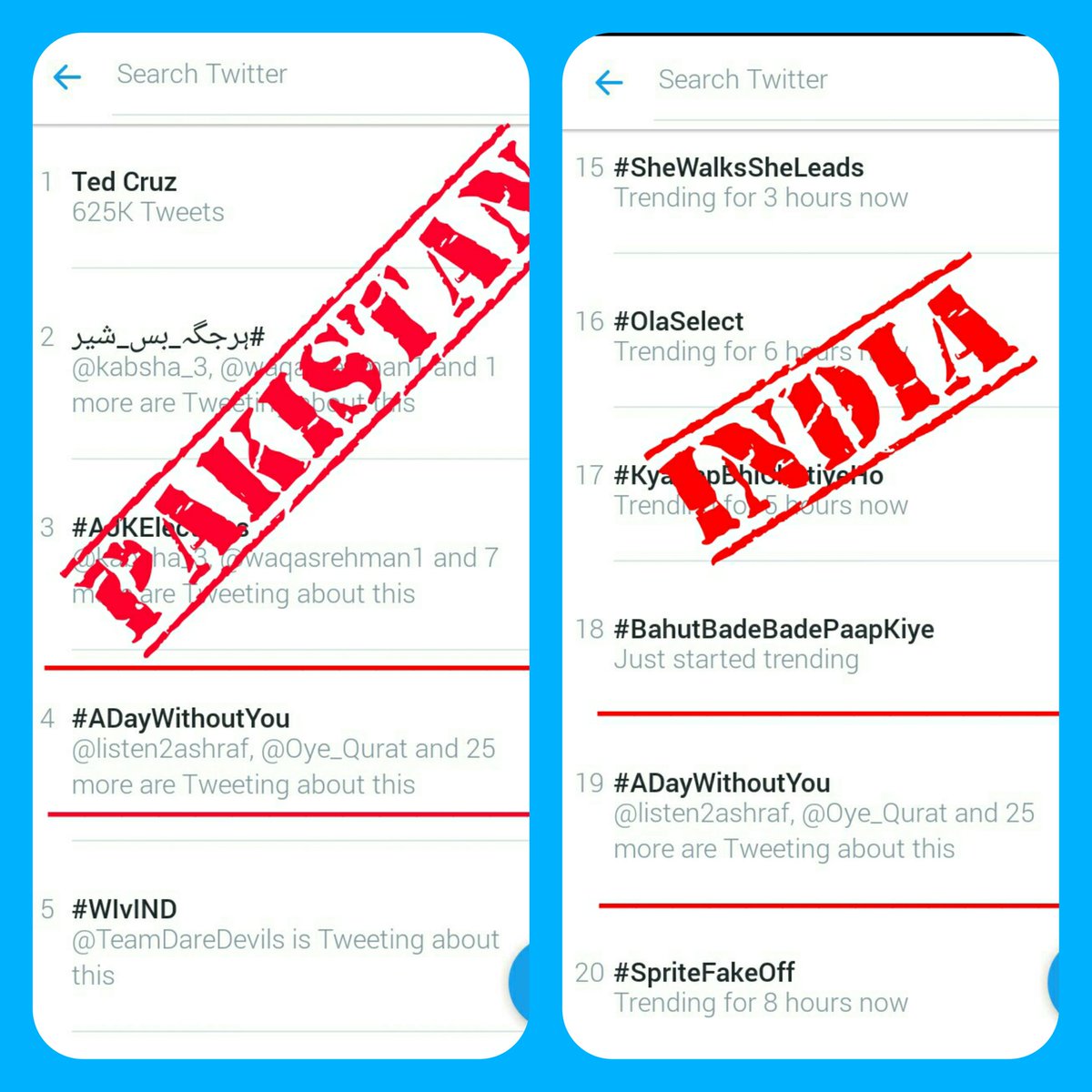 ArsalanAliSajid's tweet photo. #ADayWithoutYou 
Is Trending in Two Countries
#Pakistan
And
#India https://t.co/Bbg8QYSxZu