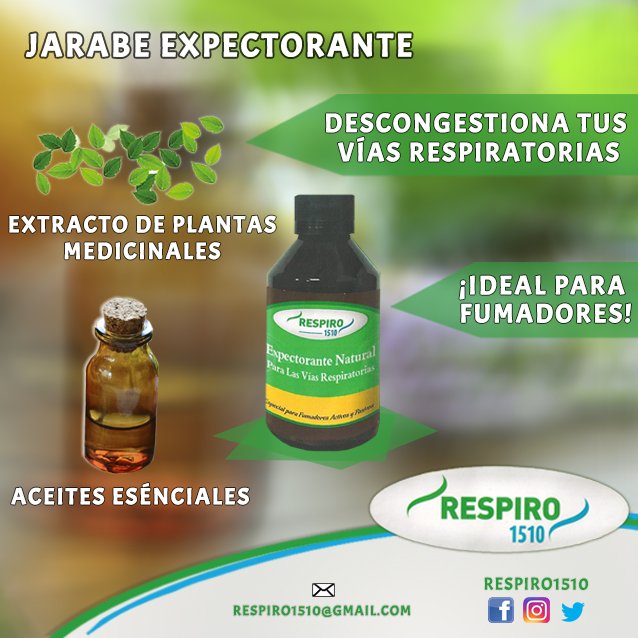 Respiro1510 on X: #Jarabe Expectorante #100%Natural ¡Ideal Para #Fumadores!  ¡Búscalo ya! #Respiro1510 #Caracas #Venezuela  / X