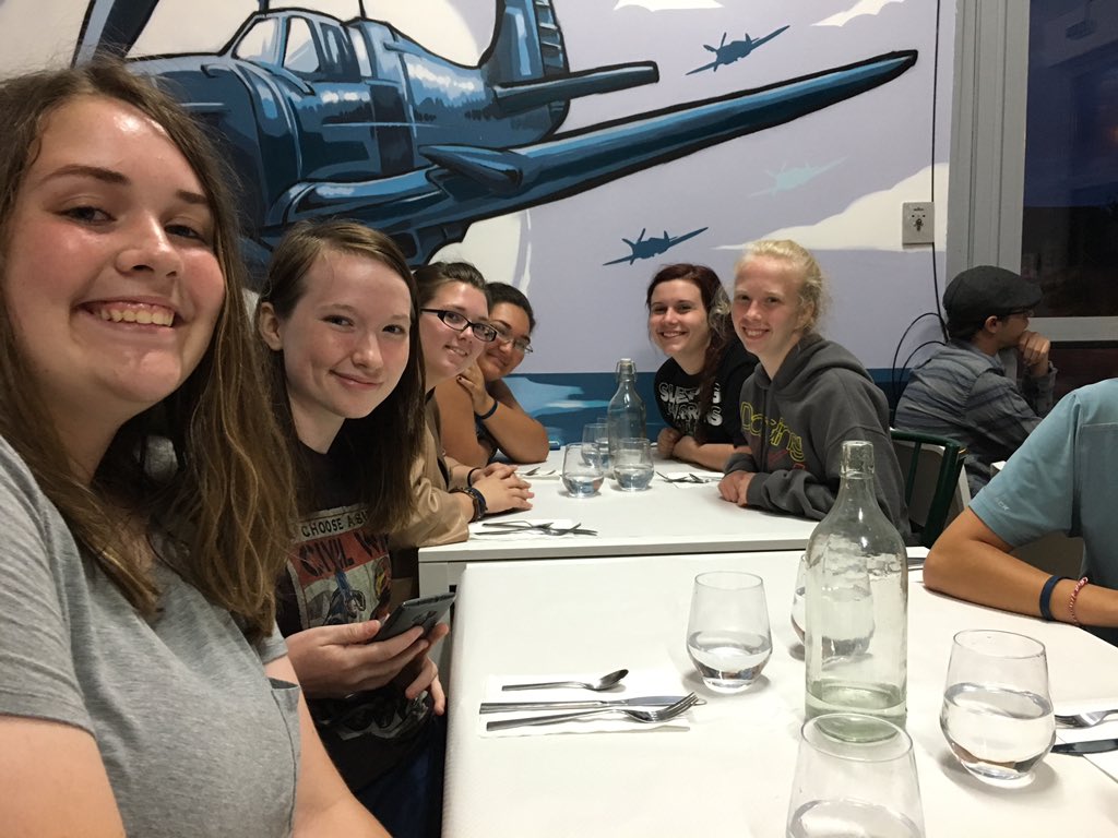 CoachJDorr's tweet photo. Finished a long day of traveling with a good meal in the Normandy region of France. @CHSCards https://t.co/jdKx9LkaZy