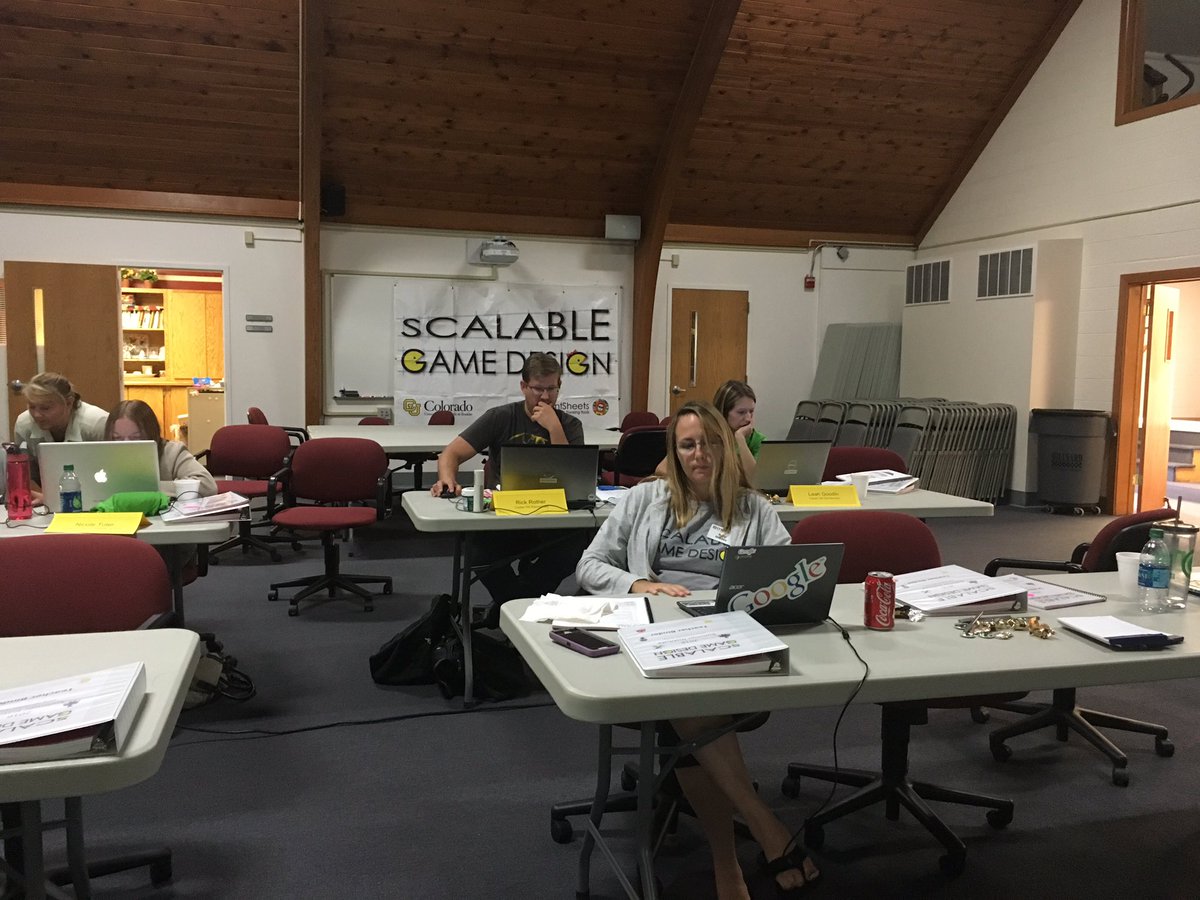 MathEdPhD's tweet image. Teaching  #ScalableGameDesign to a great group of teachers in Jeff City!  Beyond the basics!