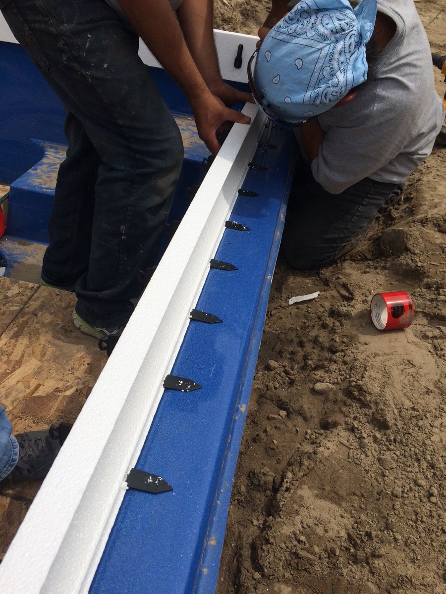 modern_moulding's tweet photo. Installation time! Cantilever coping on a Leisure Pool in Wasaga Beach. #fibreglasspool. https://t.co/Er3YQ49OXc