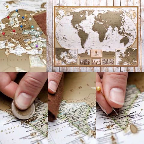 ScratchMexico's tweet photo. Borra la capa de oro de los países que ya visitaste! Marca con tachuelas ciudades visitados! #scratchmap #travelmap https://t.co/gVhrfdN8W9