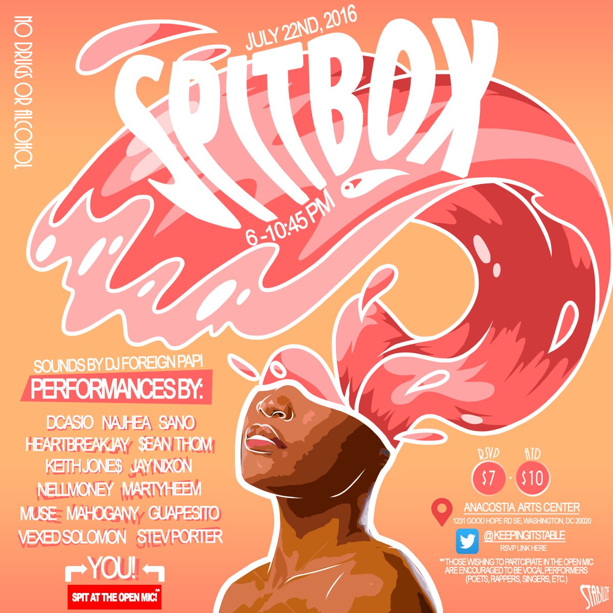 slimmbabyslimm's tweet photo. RSVPS FOR #SPITBOXDMV CLOSE TONIGHT! https://t.co/YHcDXDEup1