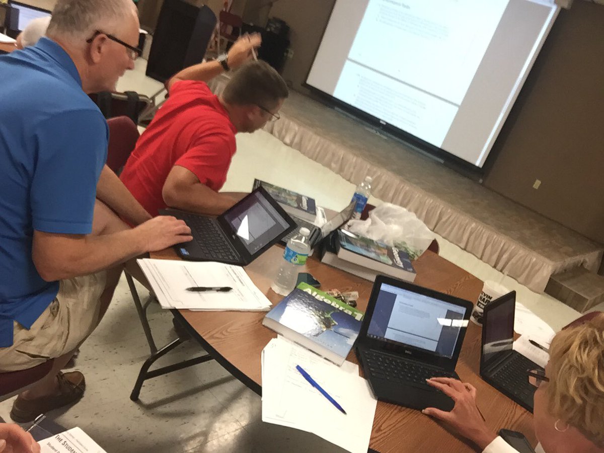 BornsToRead's tweet photo. #dccstech at it again training today on new #math books and tools. @NorthDecaturHS @SD_cougars @Mrs_Ross107 https://t.co/U12KHrHkx9