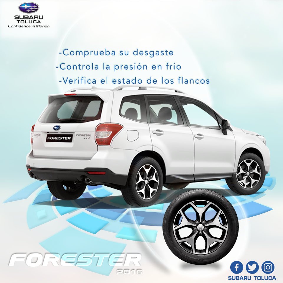 SubaruToluca's tweet photo. Verificas tus  neumáticos es imprescindible para tu seguridad. #FelizJueves
#Neumáticos #Subaru #Toluca #Metepec https://t.co/MxW86FhqDJ