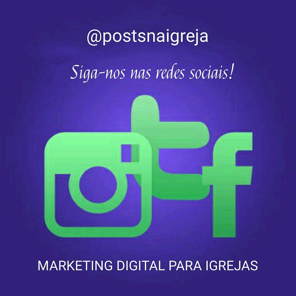 Boa tarde! Além do Twitter, estamos também no Instagram e Facebook. É só procurar por <a href="/PostsnaIgreja/">Posts na Igreja</a> e seguir.