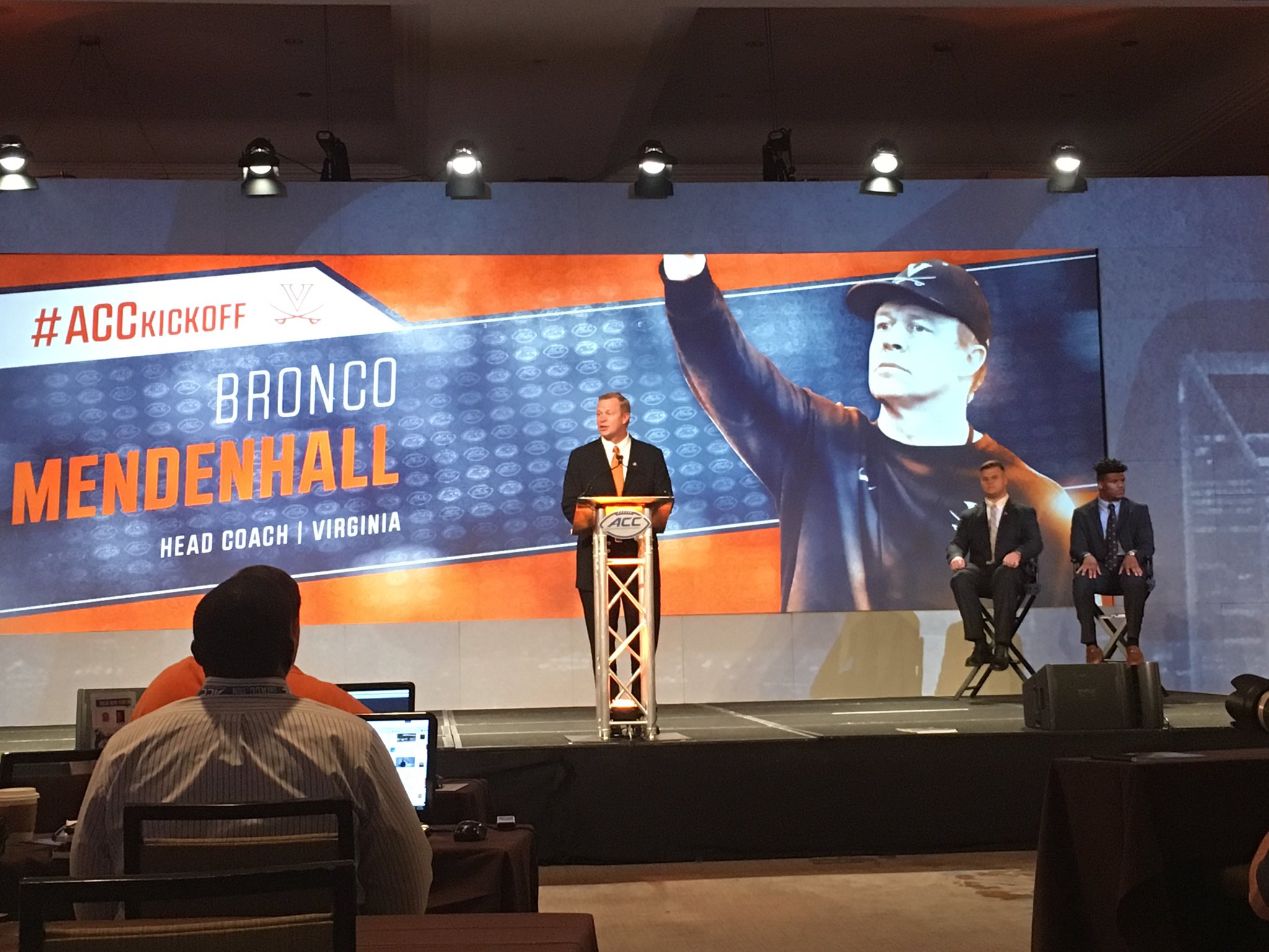 Mike Barber on Twitter "UVA coach Bronco Mendenhall speaks at ACC