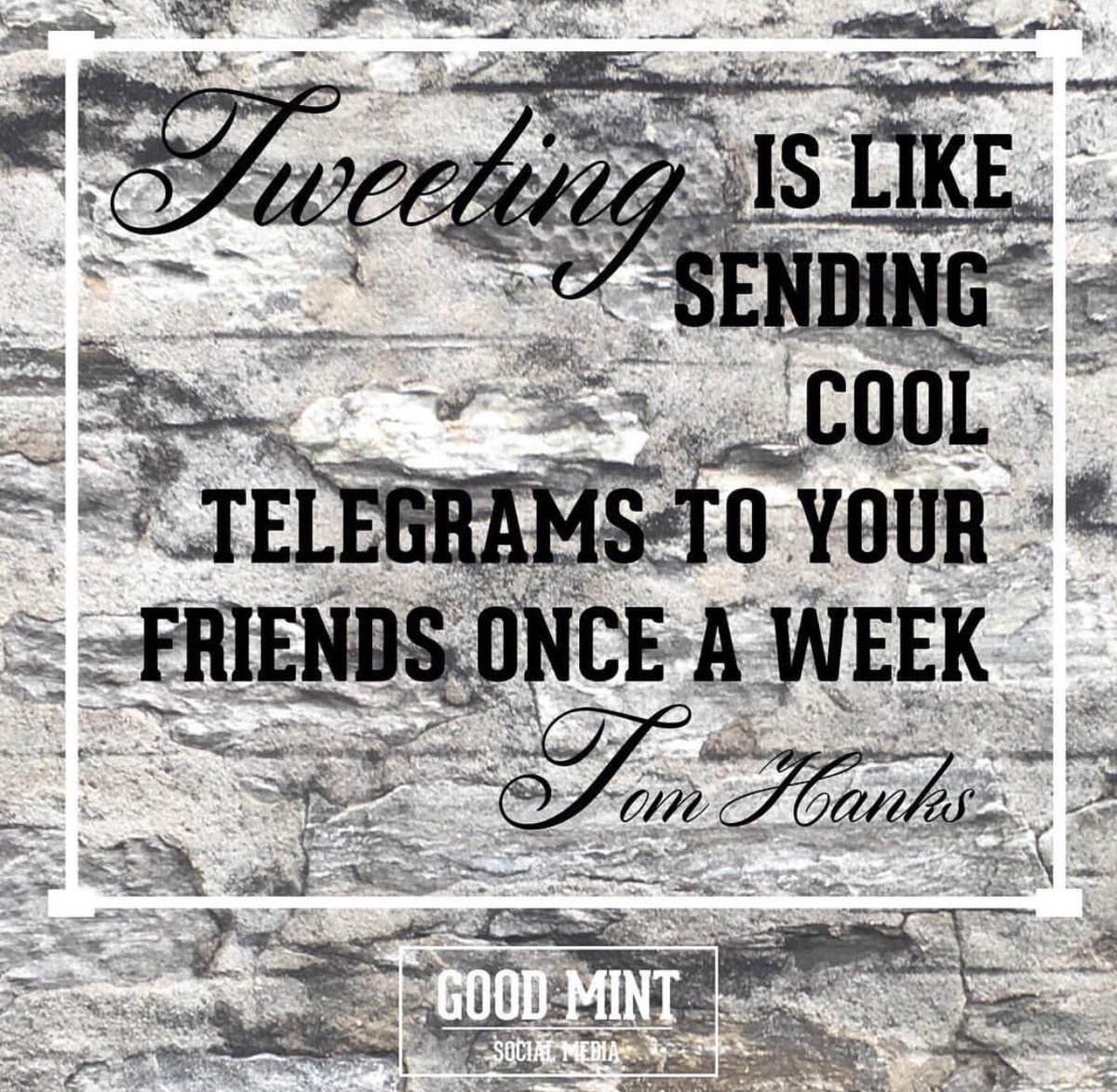 GoodMintMedia's tweet photo. Twitter is like cool telegrams! #twiter #socialmedia #goodmintmedia #goodmint #marketing #startup #buisness #glasgow https://t.co/55TIEhFVaN
