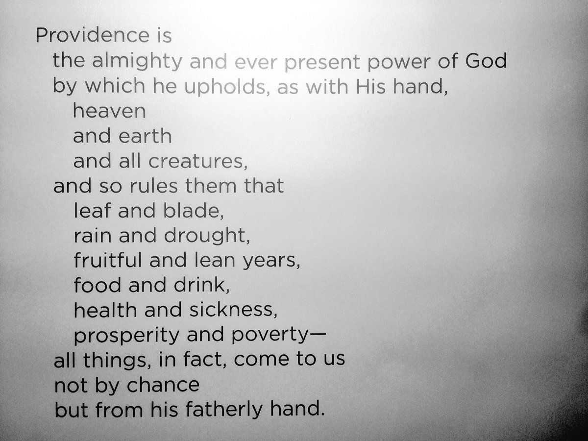 MyOnlyComfort's tweet image. What do you understand by the providence of God?