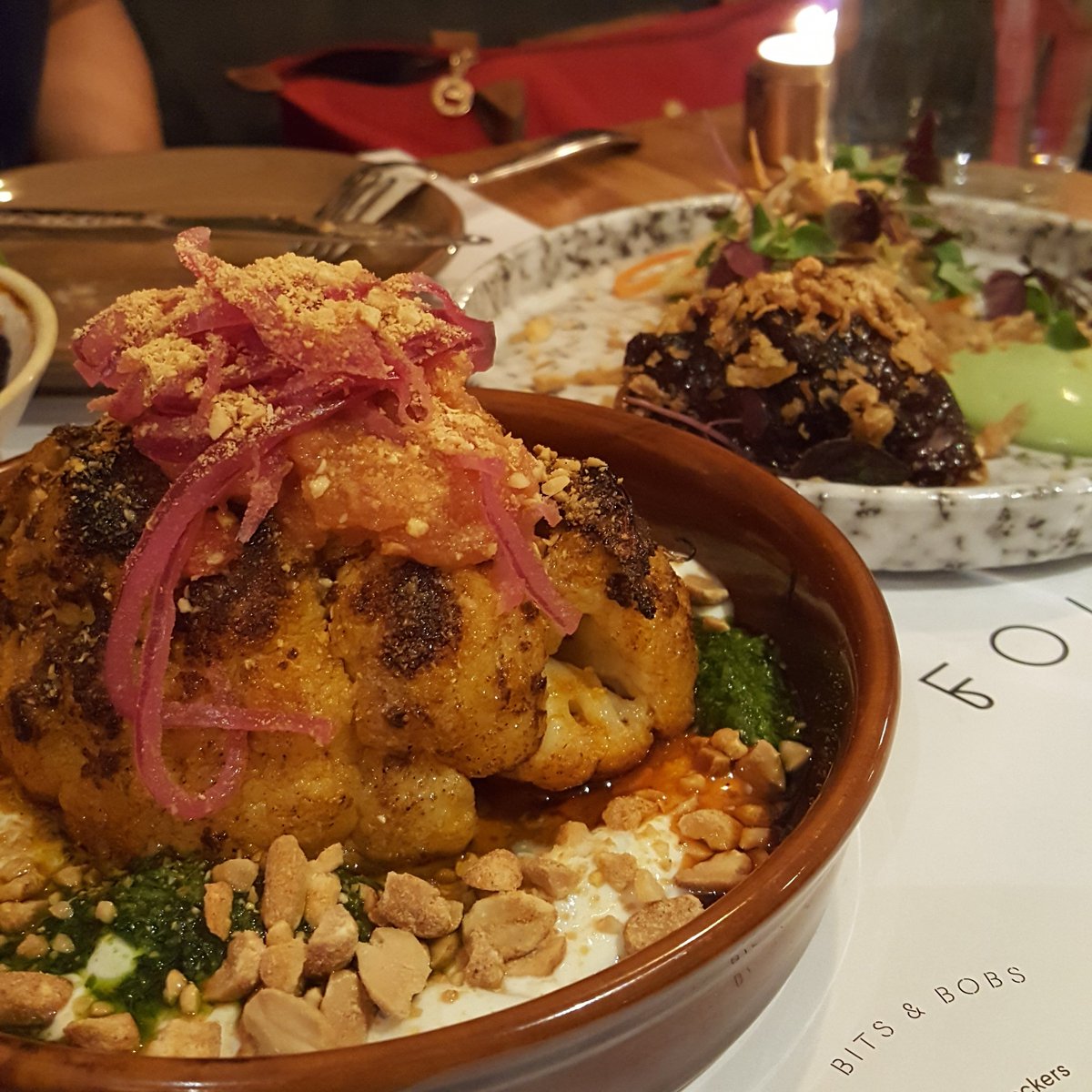FDoverLDN's tweet photo. Really good meal @foleyslondon tonight. Punchy flavours and spices. Will be back to try the rest of the menu https://t.co/7bgi0reZQX