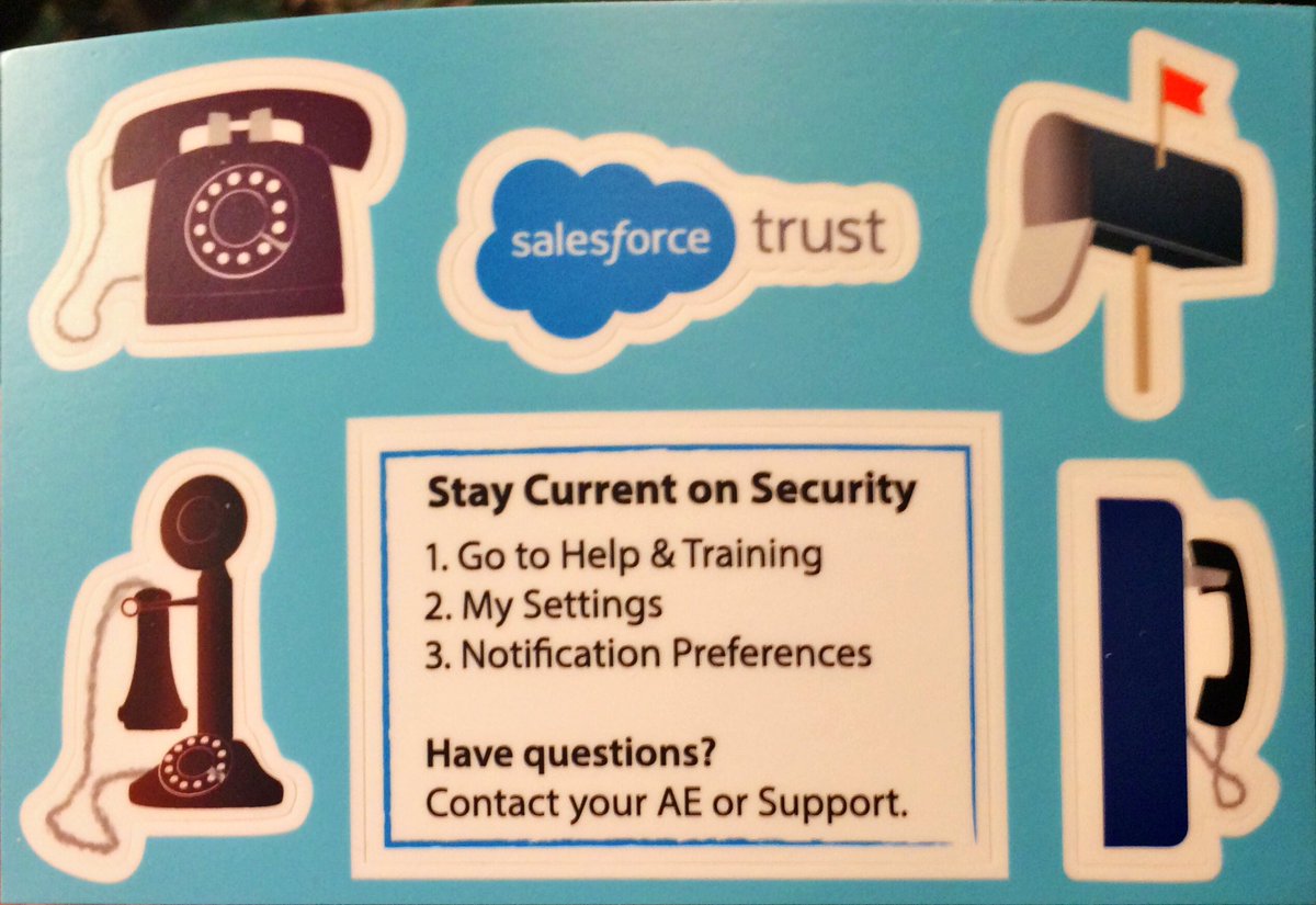 MikeGerholdt's tweet image. Awesome stickers &amp;amp; advice from the #SalesforceTrust team at @MidWest_Dreamin !