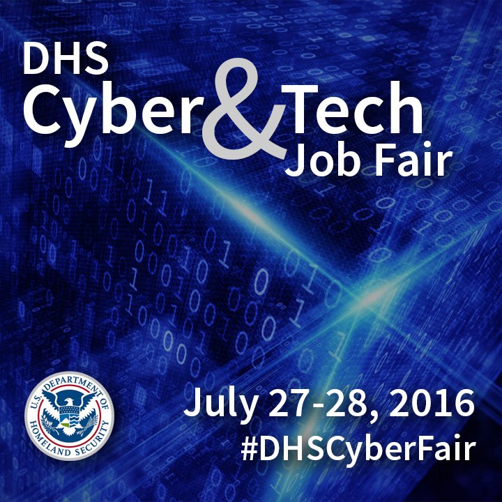 DHSgov's tweet photo. DHS is looking to increase our #cybersecurity and #tech capabilities. Join us at the #DHScyberfair https://t.co/IDnlDfizUK