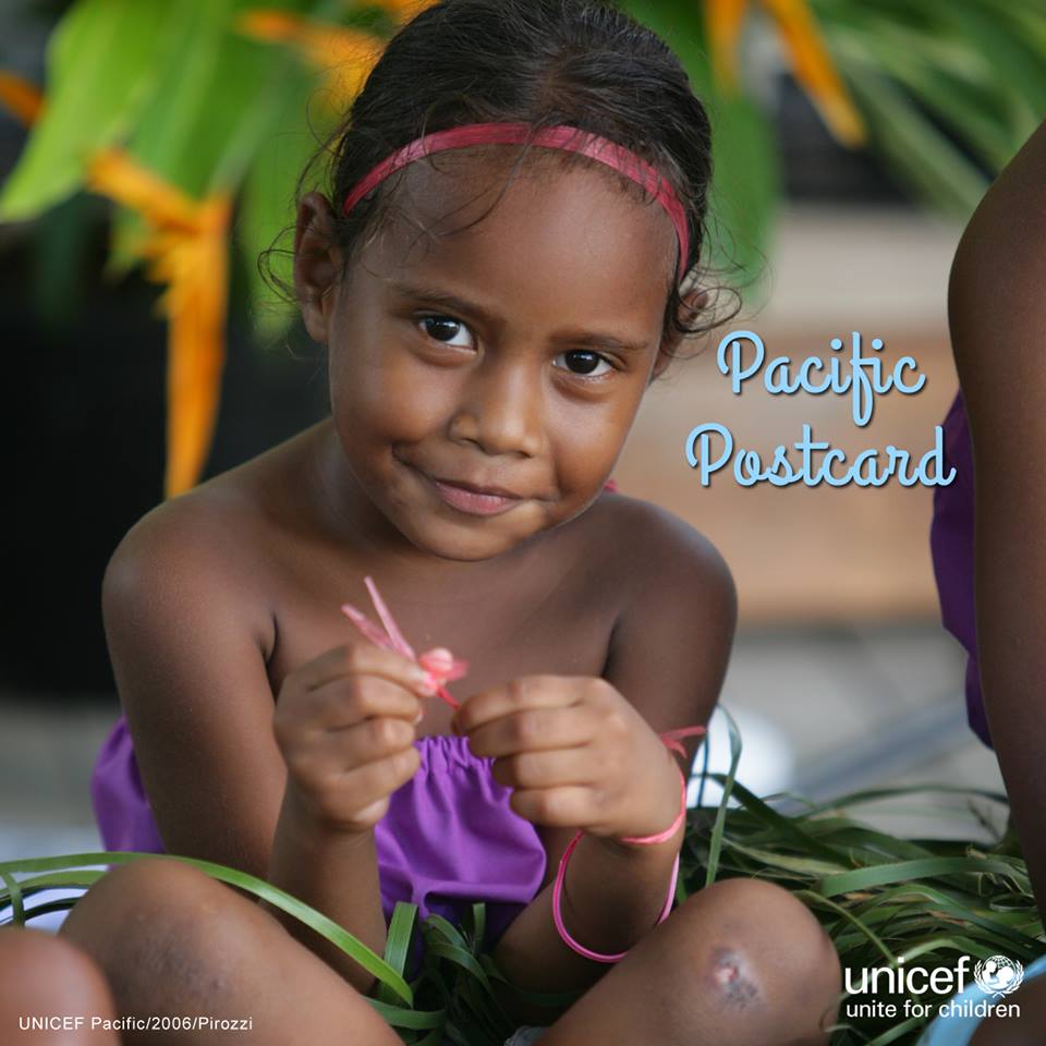 UNICEFPacific's tweet photo. #FriYay, #PacificPostcard this week from #SolomonIslands. This little girl has the #cutest shy smile. https://t.co/1LhYA0wXFS