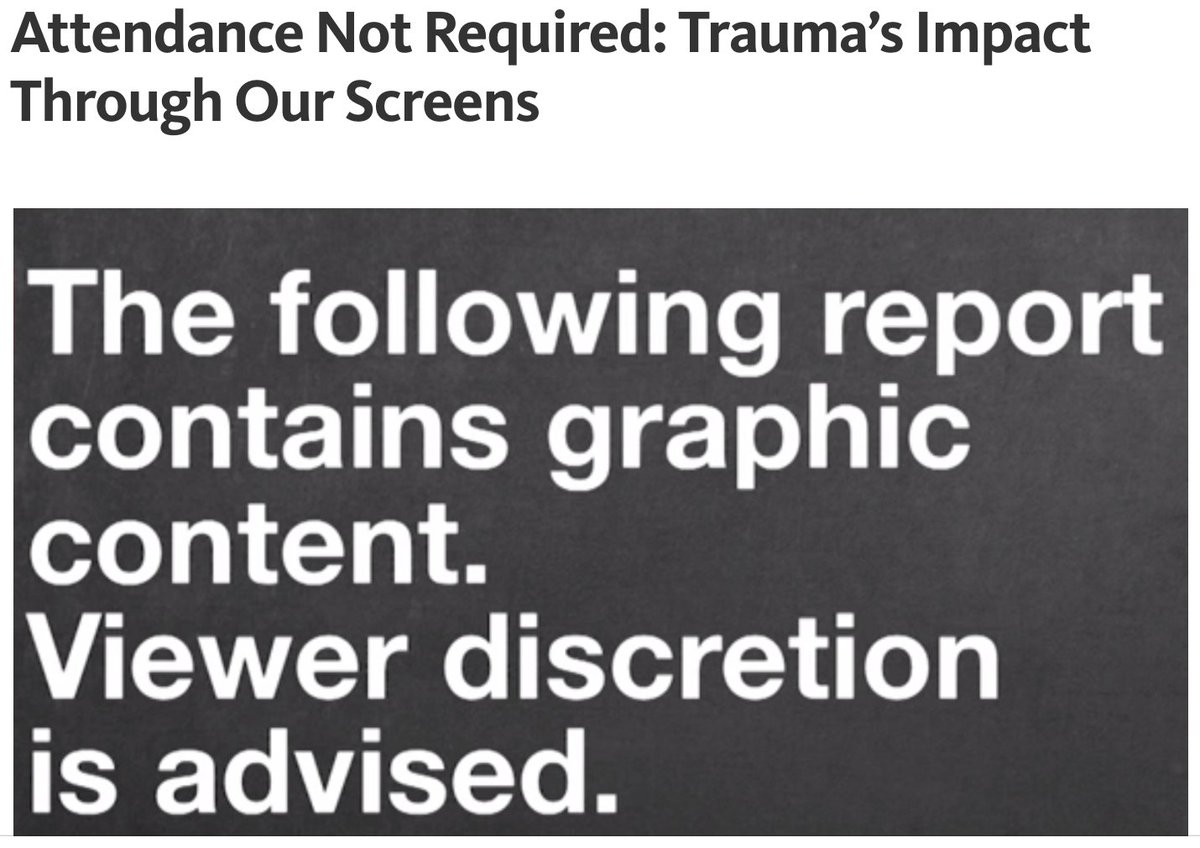 How are we potentially impacted by graphic news and media consumption?  medium.com/@drjonbelford/…  #psychology #trauma