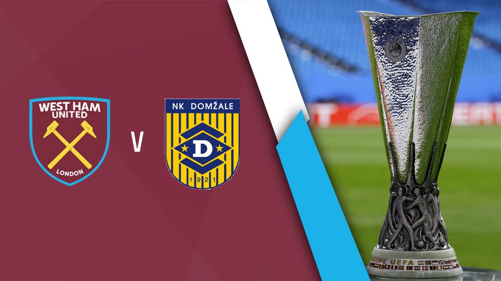 WestHam's tweet photo. Our @EuropaLeague third qualifying round opponents have been confirmed as @NKDomzale ➡️ https://t.co/jpxrghvRei https://t.co/Pwe5RwQK2l