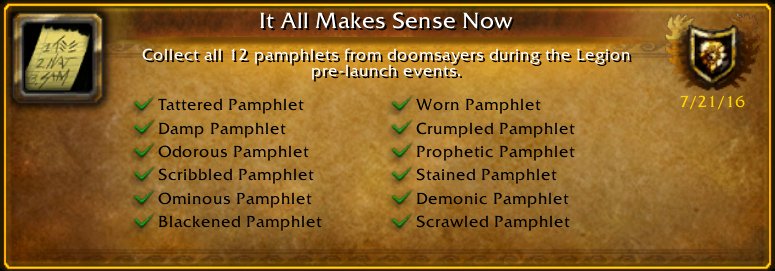 BadassBuried's tweet photo. I just earned the [It All Makes Sense Now] Achievement! \m/ #Warcraft https://t.co/271GIwBkKZ