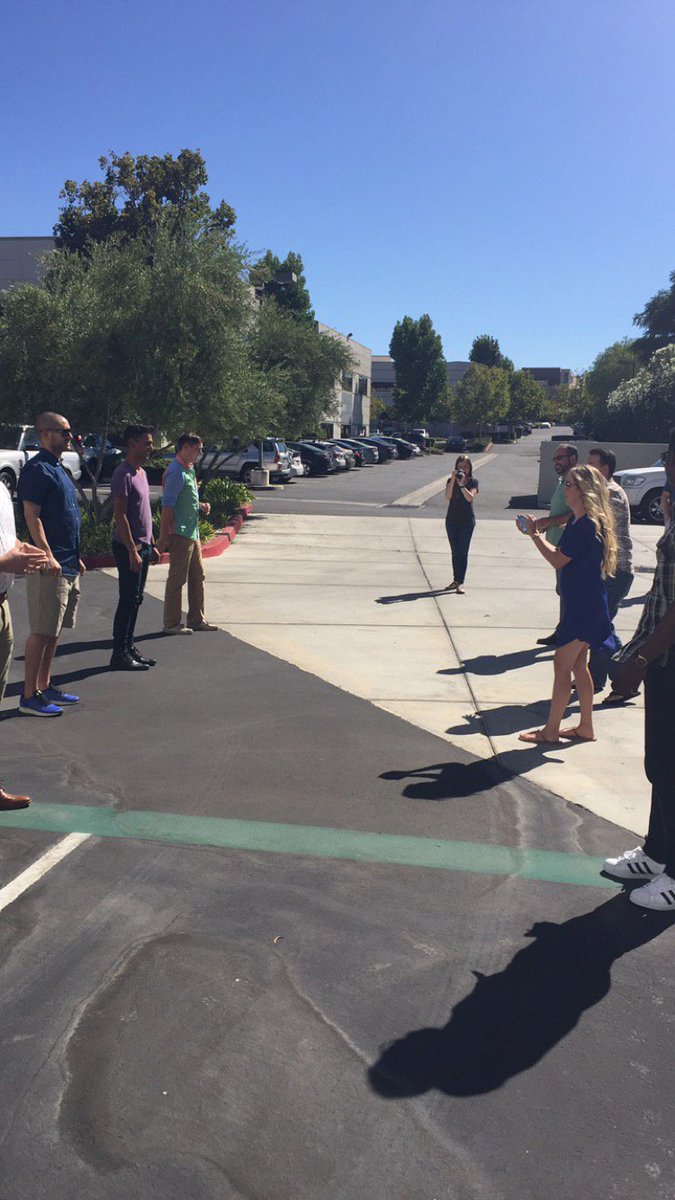 A_Barrett15's tweet photo. When it's 102* at our Calabasas Office, A Waterballon Contest is a Must! Love my Team @InviteManager #StartupLife https://t.co/jBEU2ZzfnJ