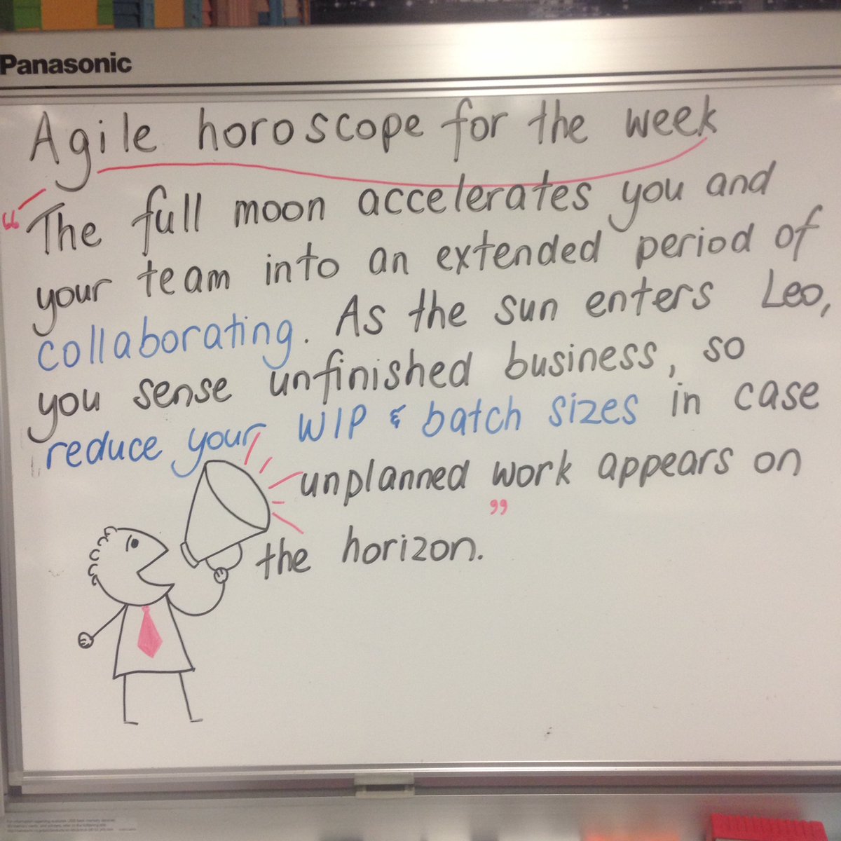 SuzanneNottage's tweet photo. Why not add a little Agile into your horoscope on Friday? ;) #agile #WIP https://t.co/jnJTBFSr9K