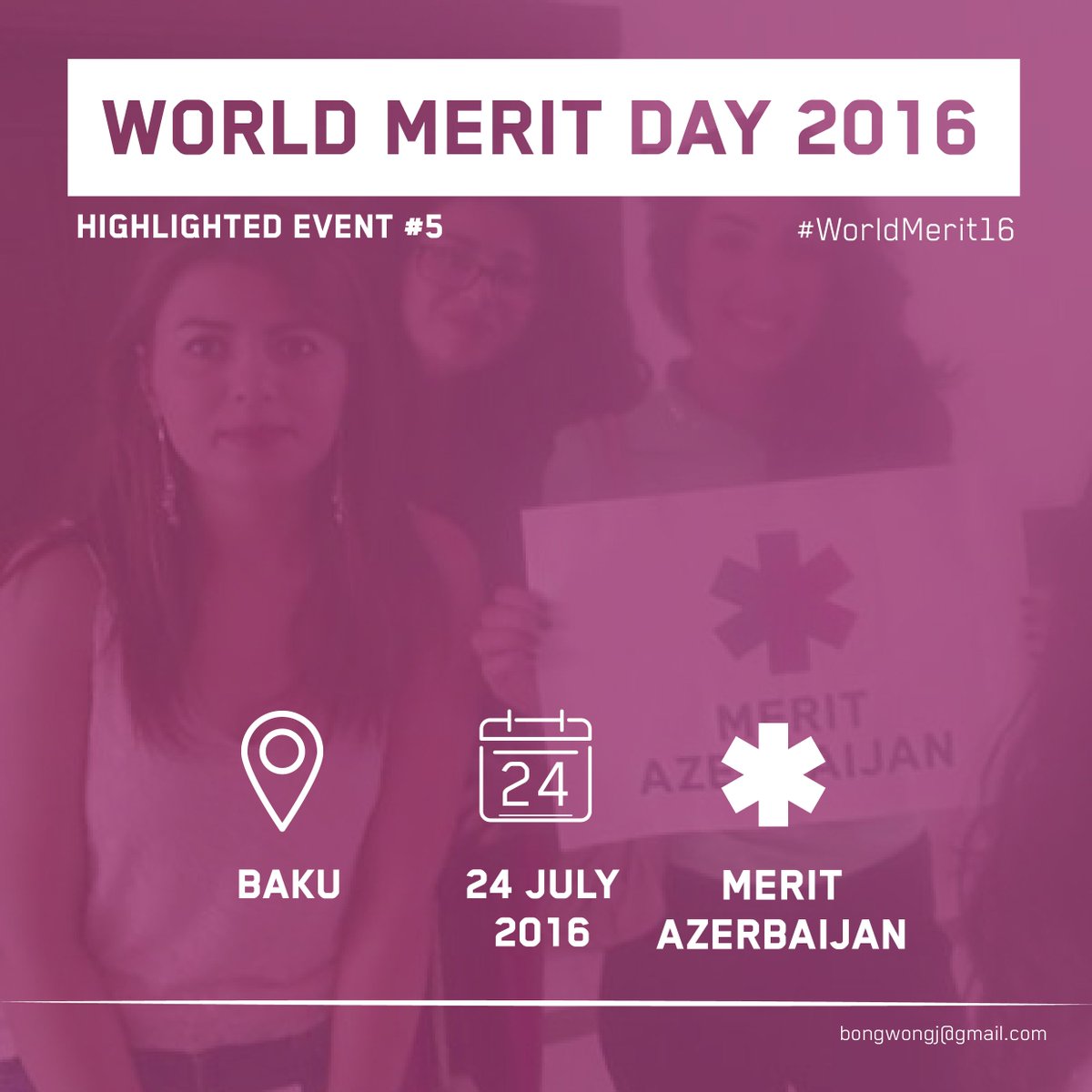 WorldMeritOrg's tweet photo. Join Azerbaijan's #WorldMerit16 event this Sunday! 🇦🇿

Want to tackle the #SDGs? Host now: https://t.co/IfwBCXurxg https://t.co/h4hc8NIPxm
