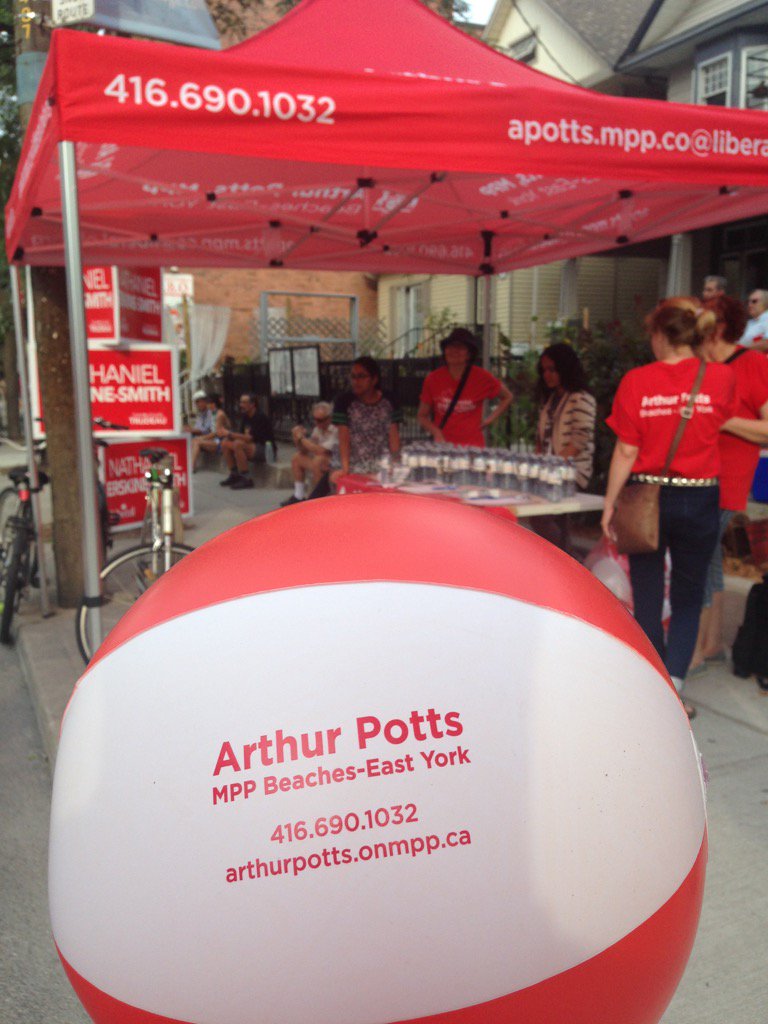 Get your FREE @apottsmpp beach ball! Stop by our tent tonight at Woodbine  #BeachTO #BeachesJazzFest