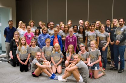 #workingatTR means hosting a middle school girls camp <a href="/thomsonreuters/">Thomson Reuters</a>. #womenintech future workforce. You go girls!