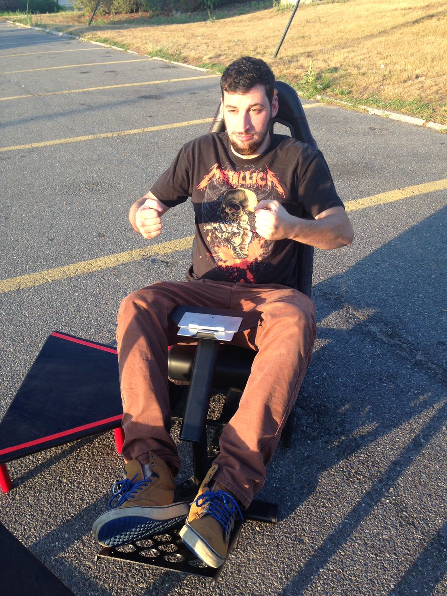 StoneyValnaz's tweet photo. The nose goes for a ride in my new #playseat #streaming #twitch #racing #wereracing https://t.co/je1osys5lA
