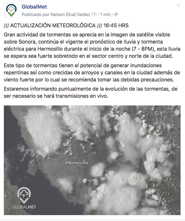 Boletín meteorológico 21 de julio facebook.com/GlobalMetMx/ph…