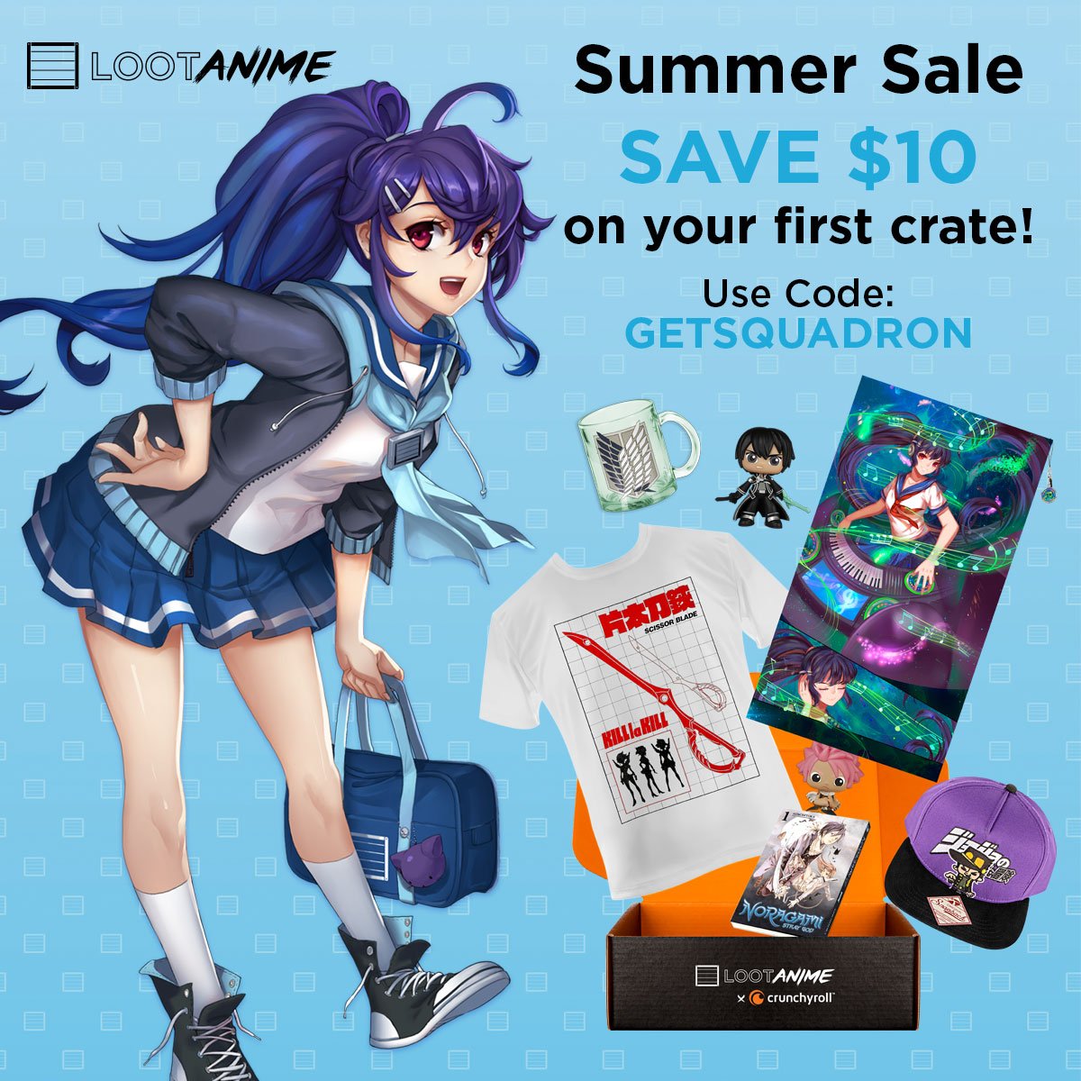 THE NEW CRUNCYROLL CRATE IS NOW LIVE ON LOOT CRATE  Licensing Magazine