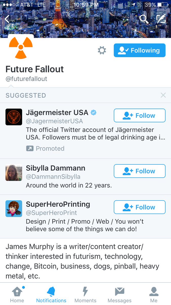 CarnivoreGal's tweet image. @futurefallout Twitter thinks Jäger is an appropriate suggestion for accounts related to yours 😒 😂#brokenalgorithm