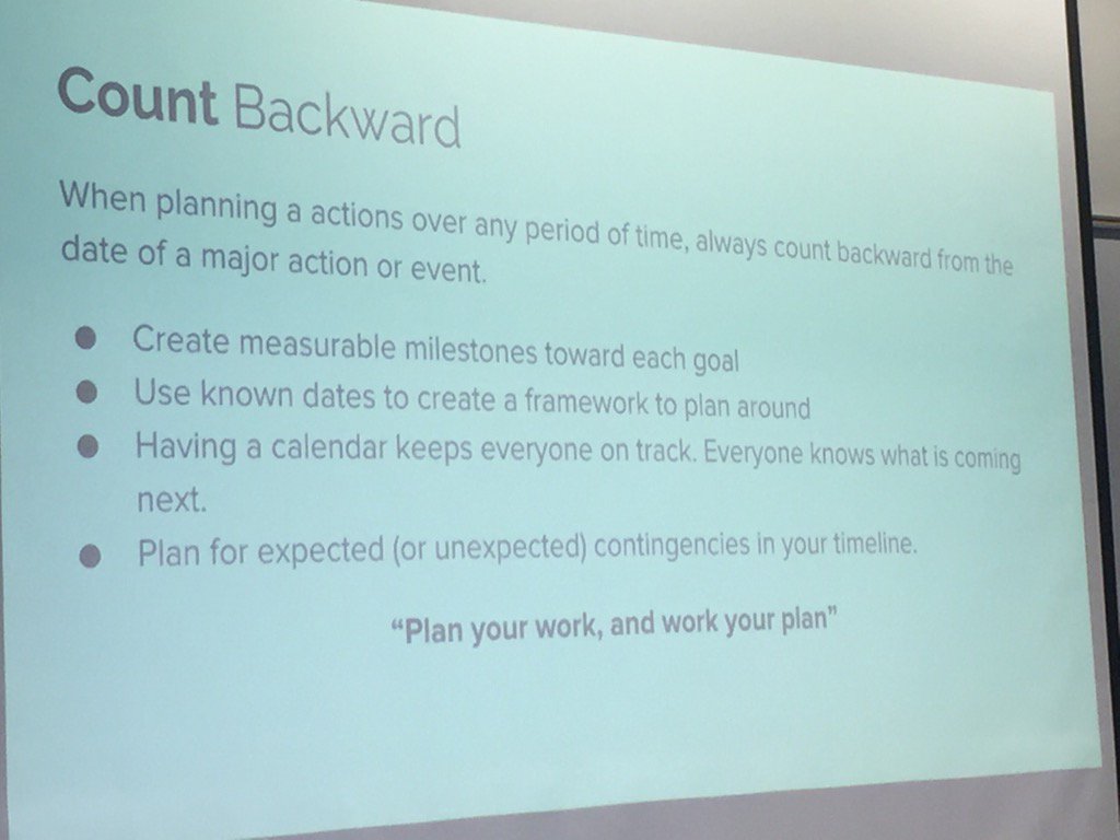 MarkDilley's tweet image. #AAUPSI When you are building a plan, #CountBackwards !!