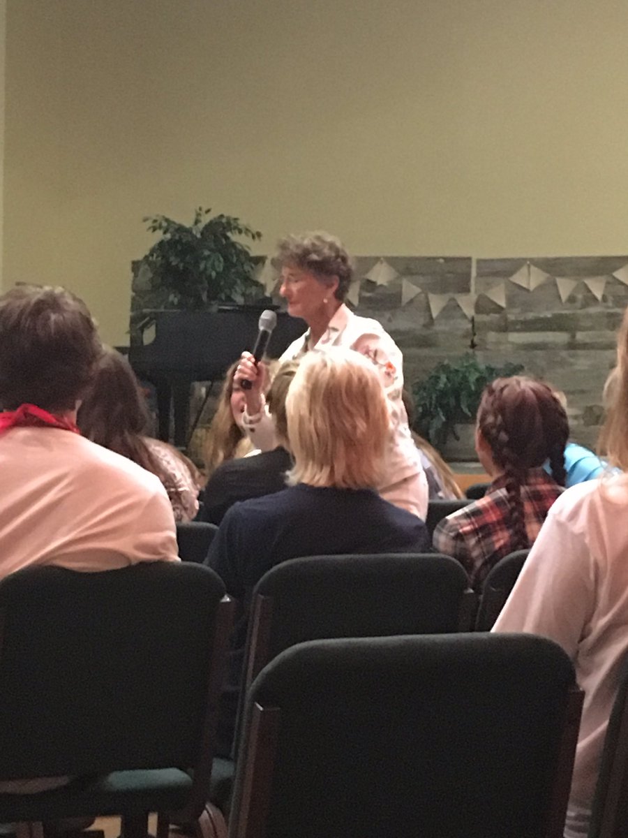 jbrimmage's tweet photo. Grand Dot shares a word as a shower host home for UMARMY students. #DotRocks! #WeAreMore @txac https://t.co/6ieOBwdsFW