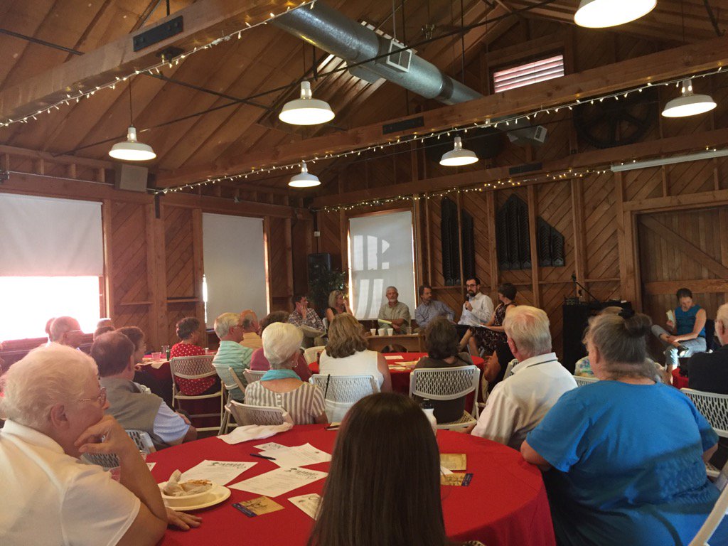 Big turnout for first History in the News event at Willamette Heritage Center.