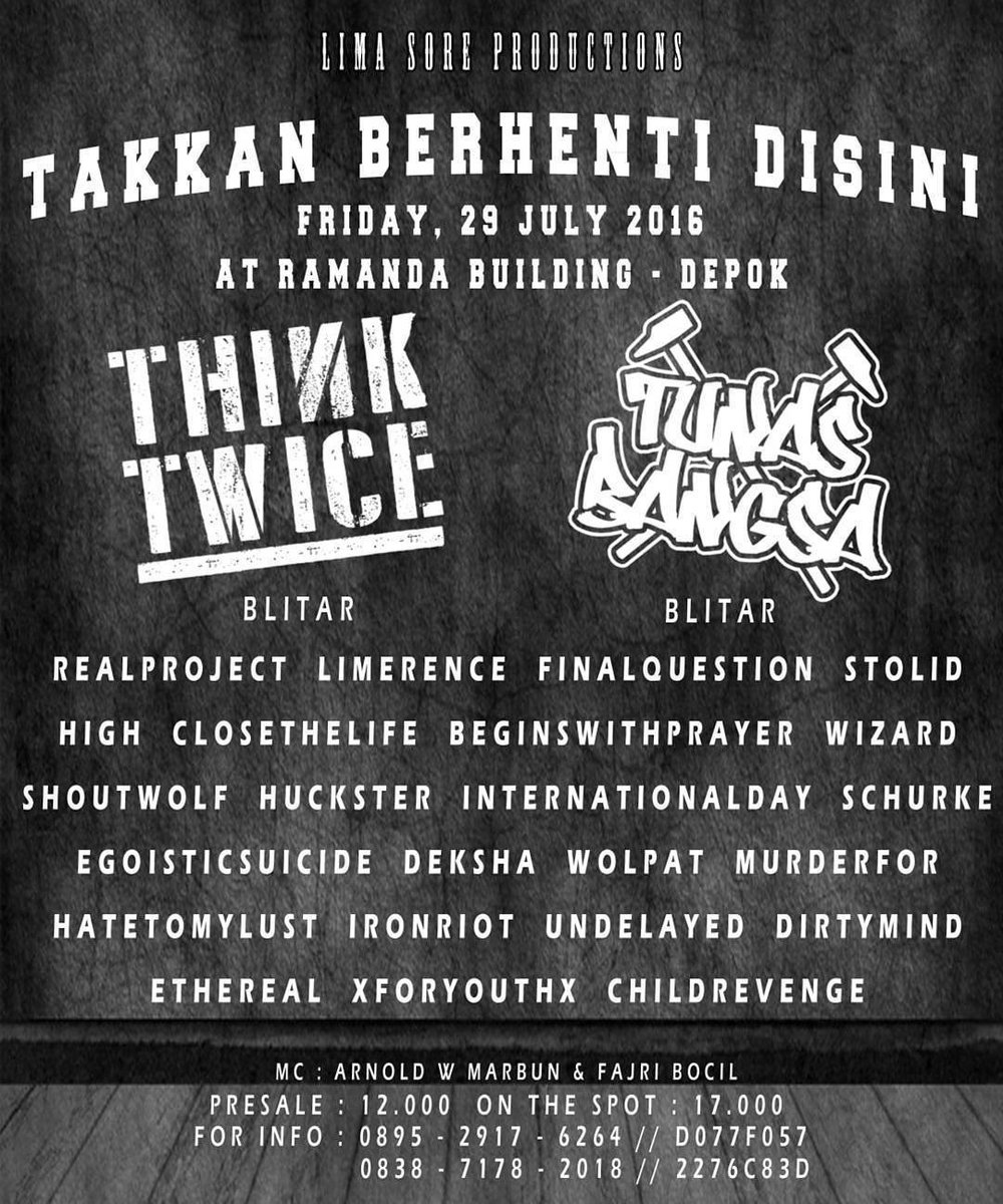 HIGH (@high_dhc) on Twitter photo Jgn lupa jumat depan kita akan meliar lagi bersama band temen lain <a href="/TunasBangsaHC/">TUNAS.BANGSA</a> <a href="/HucksterHC_/">yoga putra pratama</a> <a href="/FQ_HC/">FINAL QUESTION HC</a> <a href="/STOLID_HC/">S T O L I D</a> dll Jgn lupa jumat depan kita akan meliar lagi bersama band temen lain <a href="/TunasBangsaHC/">TUNAS.BANGSA</a> <a href="/HucksterHC_/">yoga putra pratama</a> <a href="/FQ_HC/">FINAL QUESTION HC</a> <a href="/STOLID_HC/">S T O L I D</a> dll