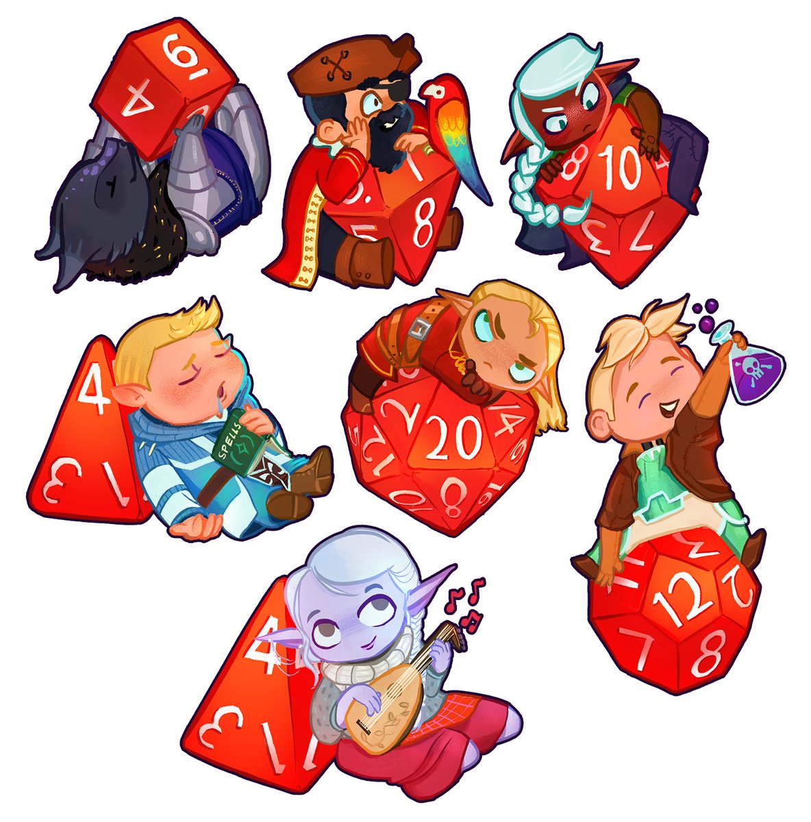 If you're interested in seeing all the keychains I made for #RTX2016 feat. all of my loves