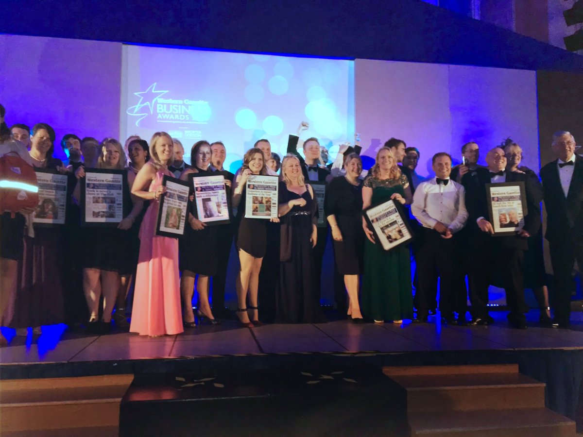 A great evening with <a href="/porter_dodson/">Porter Dodson</a> and  <a href="/frogmarygreen/">frogmarygreenfarm</a> at the #WGBizawards on stage with the all winning cast!