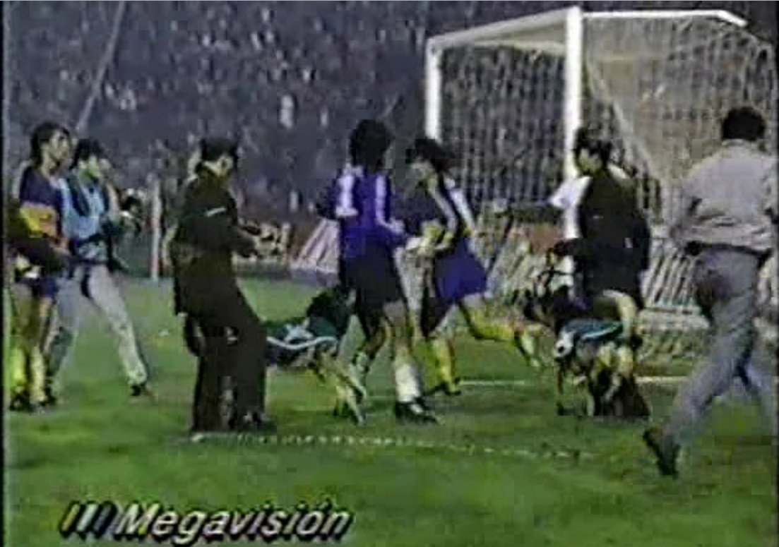 #DiaMundialdelPerro y el recuerdo a Ron, el can que le mordió el poto a Navarro Montoya en #ColoColo - Boca de 1991.