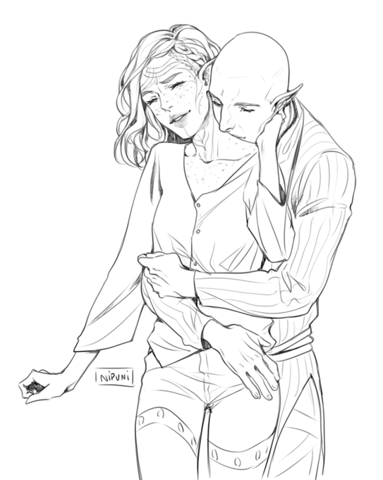 #DragonAgeInquisition #Solas #Lavellan #Solavellan #Bioware #sketch 