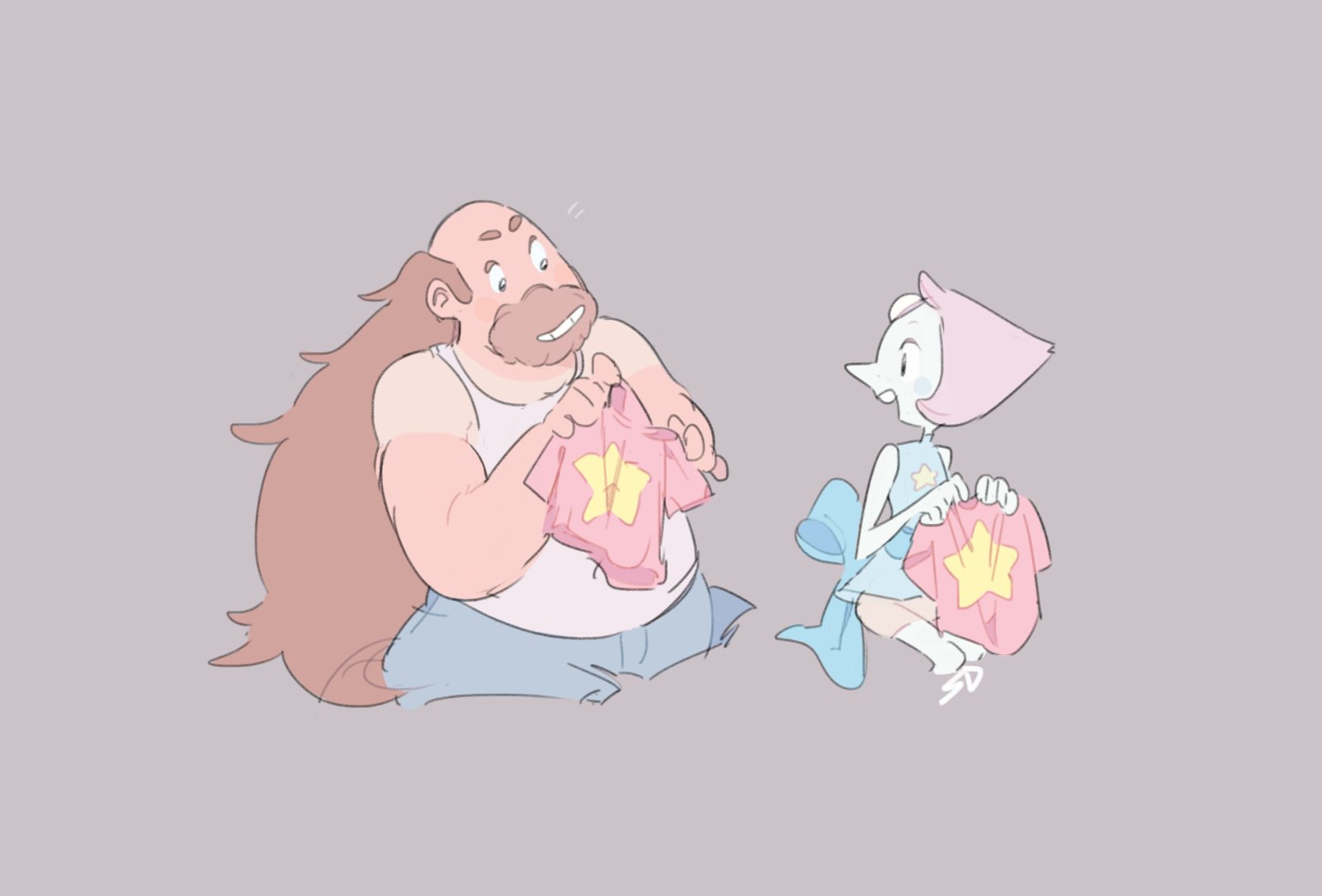 “saw the two first new SU episodes! 'm happy for them 🌹”