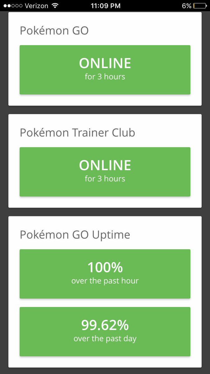 GoPokemonStatus's tweet image. #PokemonGO Servers looking good right now with the Japan release. Let's keep it up!
