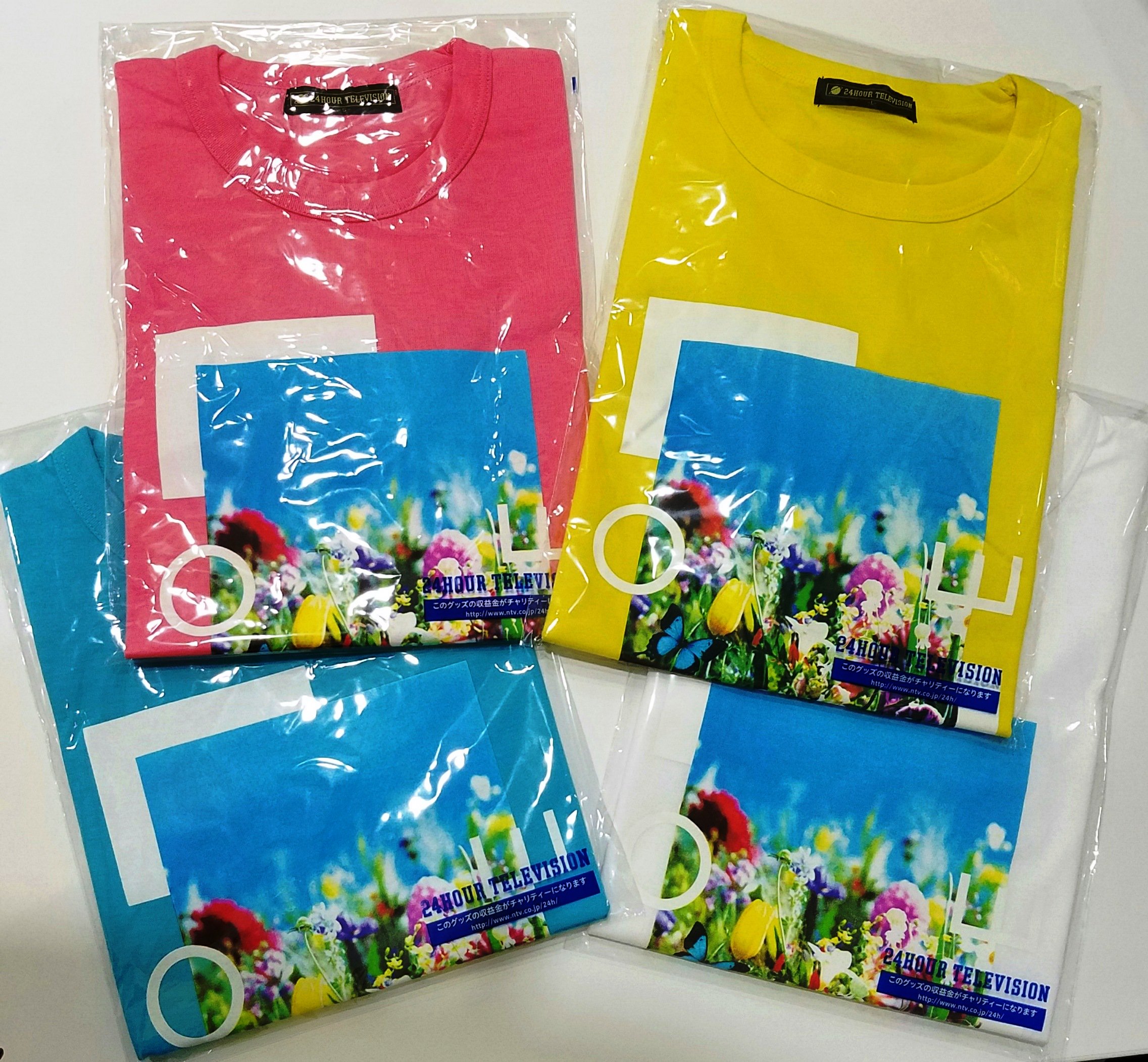 テレビ局公式ショップ ツリービレッジ お待たせいたしました 24時間テレビ39 チャリtシャツ のお取扱いを開始しました 蜷川実花さんデザイン 超人気商品ですので ご購入はお早目に 全4色 24htv39 24時間テレビ チャリt News T
