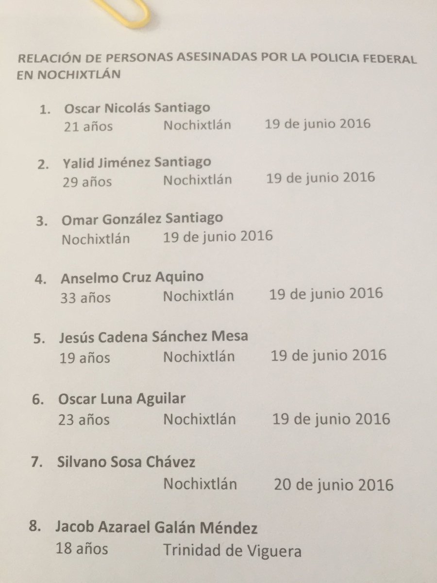 Tienen rostro,nombre,historia, familia. Los mató el Estado en Nochixtlan!
#NoMasSangrePeña