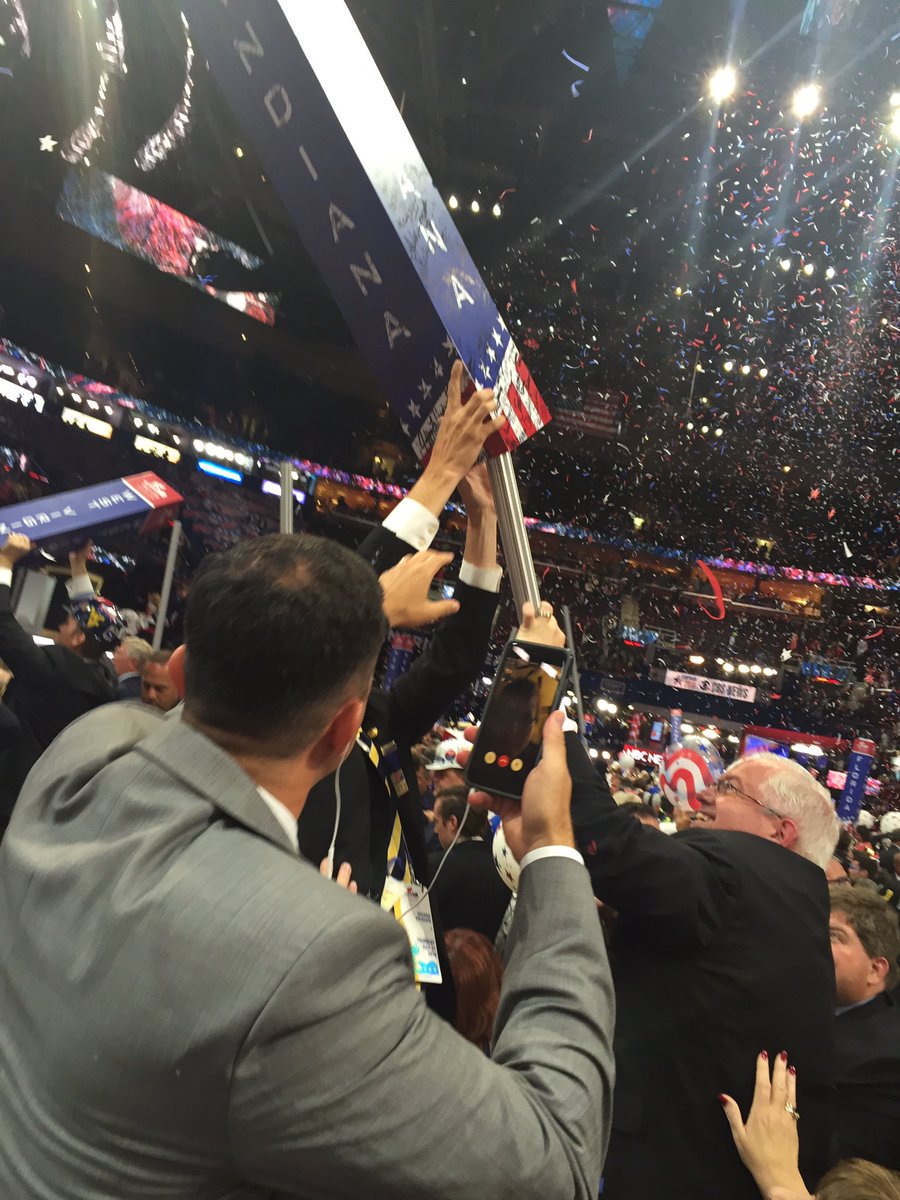 indgop's tweet photo. Thanks to @GOPconvention for a historic week! #RNCinCLE #TrumpPence16 https://t.co/3RxzZq3NWf