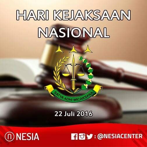 NesiaCenter's tweet photo. Tegakkan Hukum Kebenaran dan Keadilan Tanpa Pandang Bulu, Selamat Hari Kejaksaan Nasional #NesiaGreeting https://t.co/v6LLXrJpI5