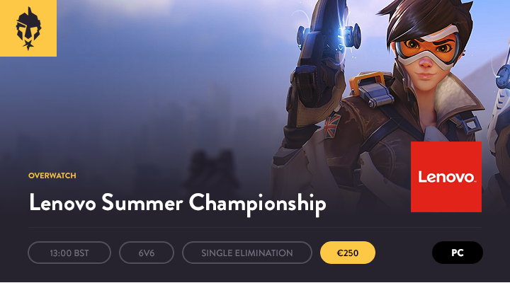 Registrations for tomorrow's <a href="/PlayOverwatch/">Overwatch</a> (PC) Lenovo Summer Championship are now open - egl.tv/tournament/1579