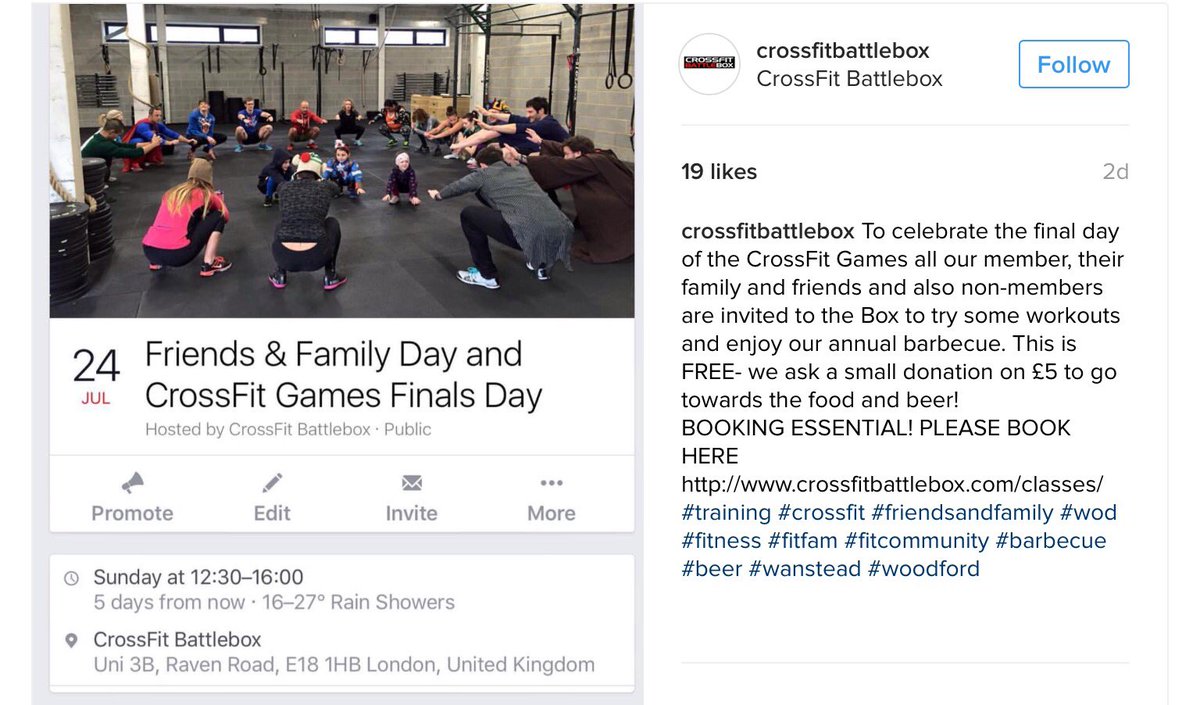 CBattlebox's tweet image. Come with all the family this Sunday for WOD's barbecue and beer!! #CrossFit  #London #wanstead #woodford